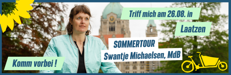 Grüne Laatzen auf Fahrradtour: MdB Swantje Michaelsen und lokale Akteure erkunden Verkehrssicherheit